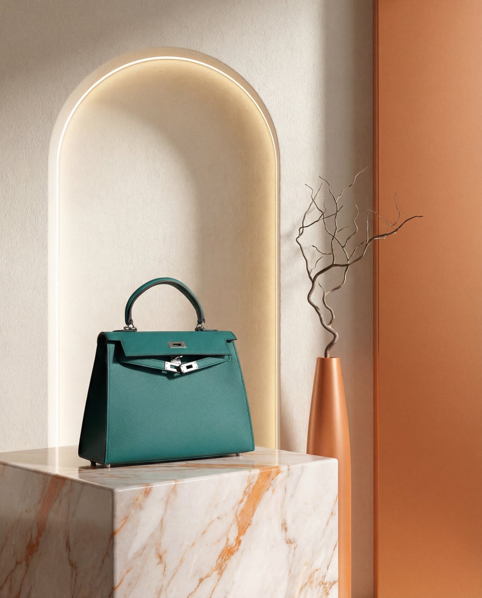 Sac Kelly vert Maison Hutia